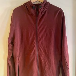 Chrome merino wool zip hoodie